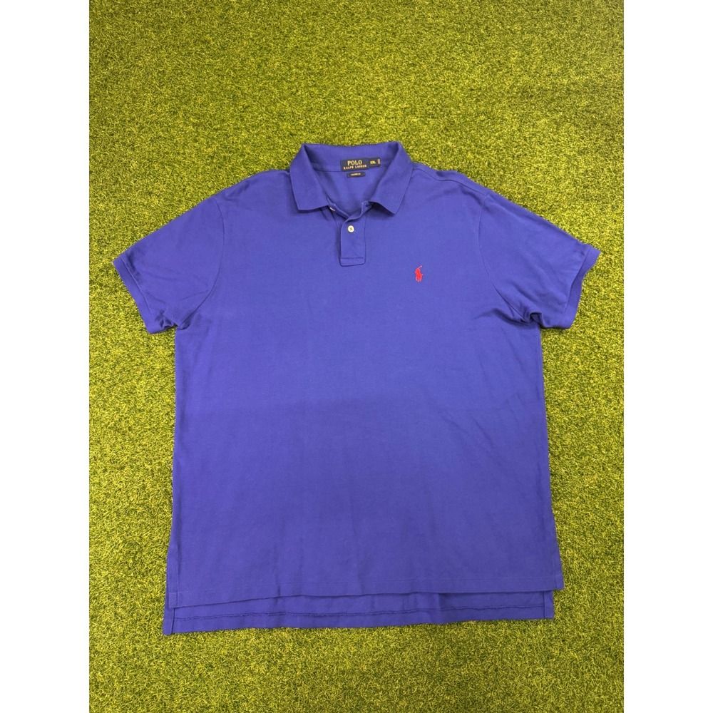 Polo Ralph Lauren Mens Polo XXL Royal‎ Blue Short Sleeve Red Pony